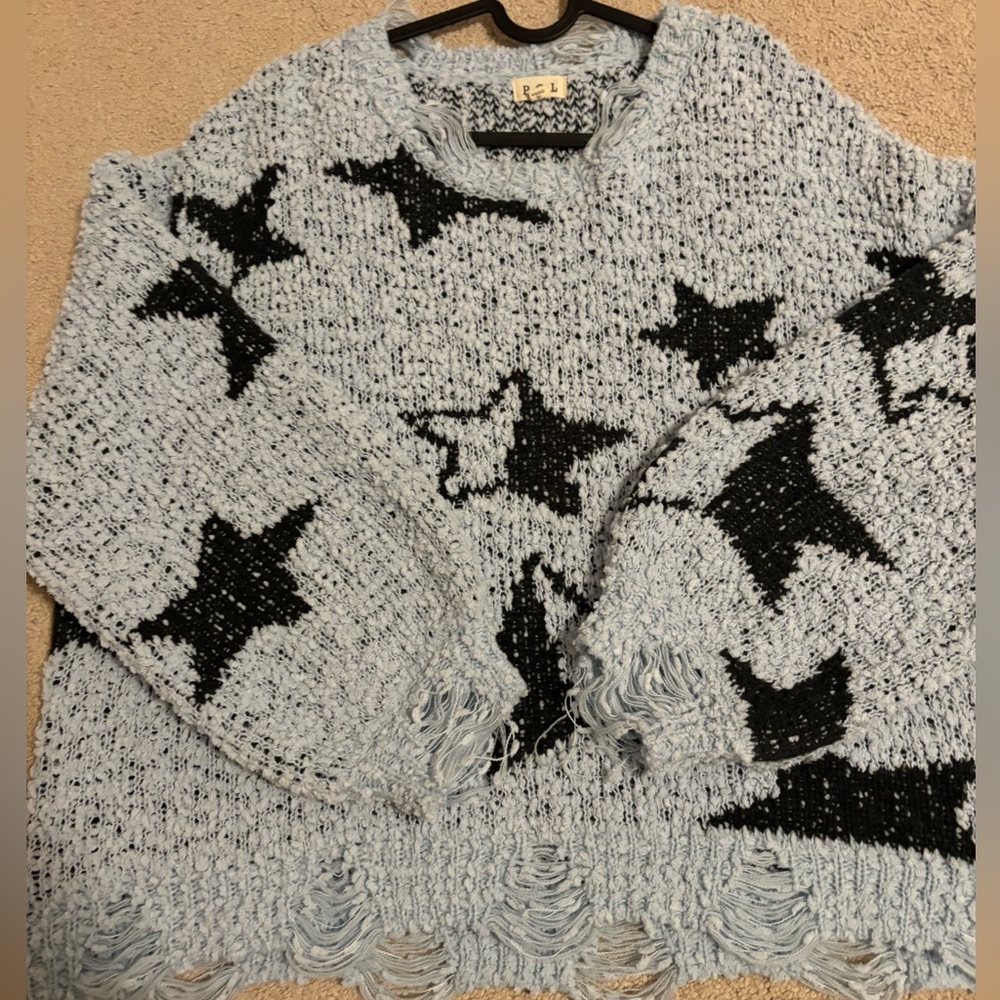 Oversized Blue Boutique Star Sweater